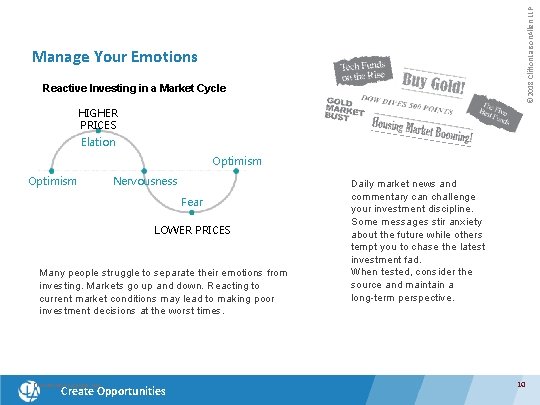 © 2018 Clifton. Larson. Allen LLP Manage Your Emotions Reactive Investing in a Market