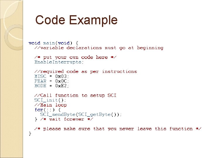 Code Example 