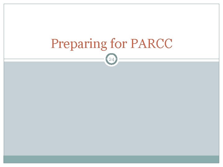 Preparing for PARCC 24 