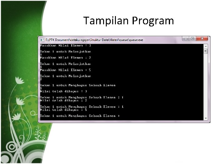 Tampilan Program 