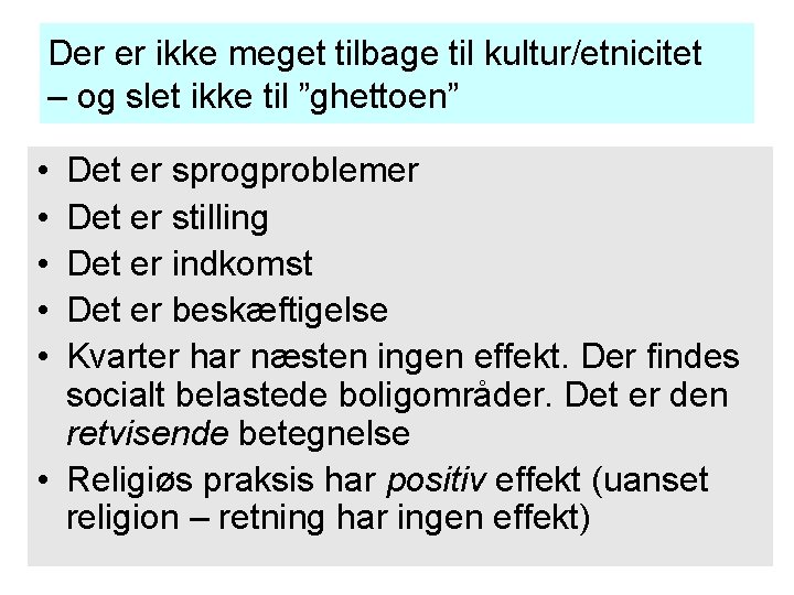 Der er ikke meget tilbage til kultur/etnicitet – og slet ikke til ”ghettoen” •