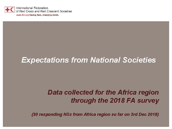 Harmonisation of First Aid Education Expectations from National Societies Data collected for the Africa