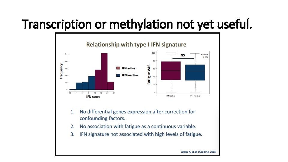 Transcription or methylation not yet useful. 