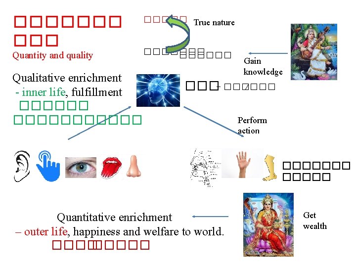 ������� Quantity and quality Qualitative enrichment - inner life, fulfillment ����������� � ����� True