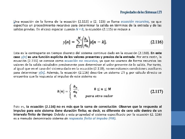 Propiedades de los Sistemas LTI • 