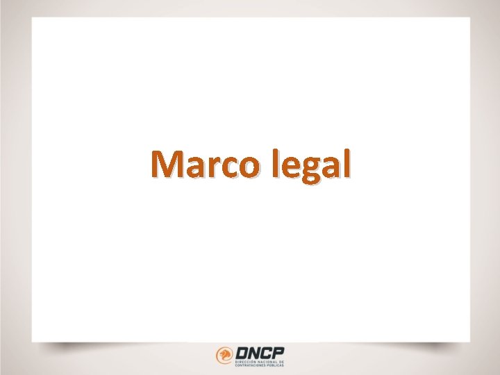 Marco legal 