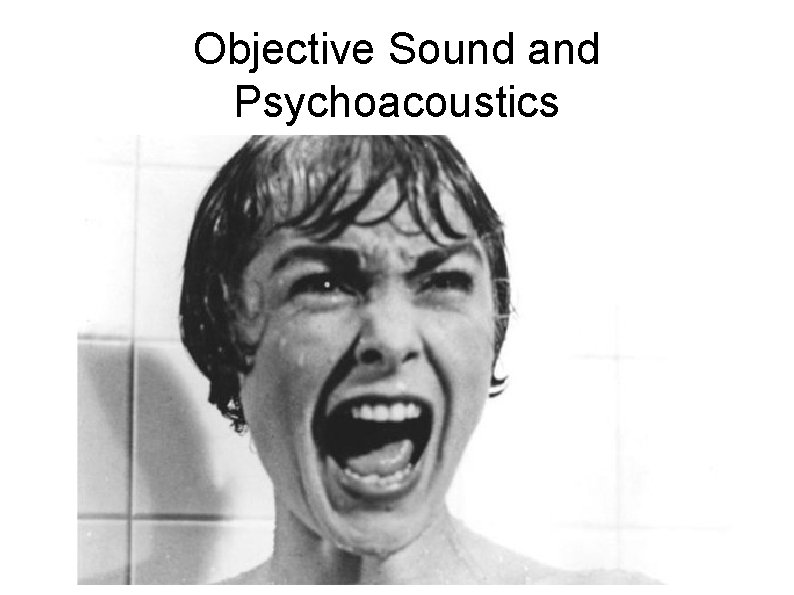 Objective Sound and Psychoacoustics 