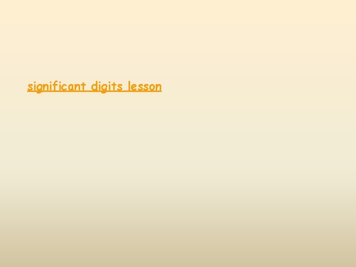 significant digits lesson 