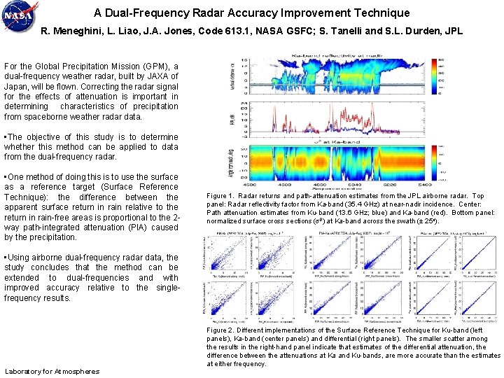 A Dual-Frequency Radar Accuracy Improvement Technique R. Meneghini, L. Liao, J. A. Jones, Code