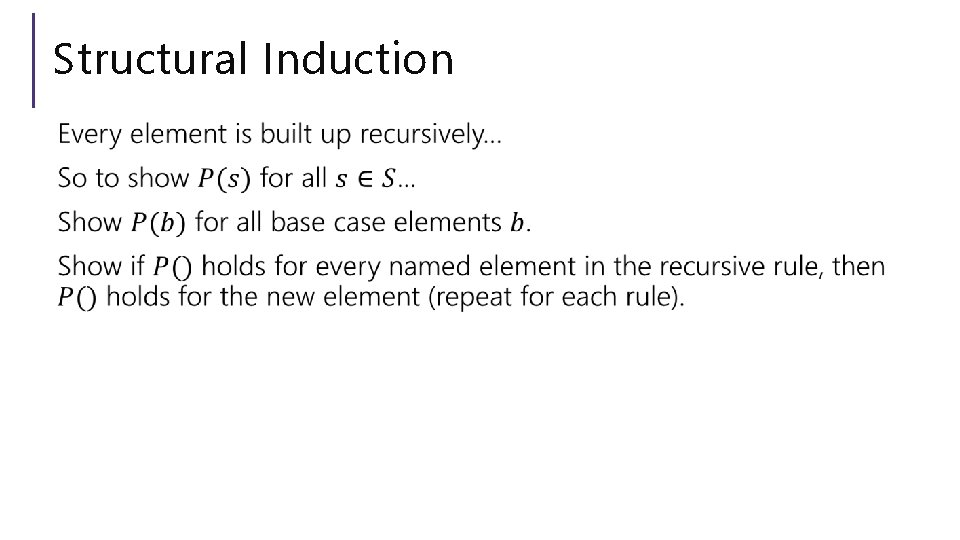 Structural Induction 