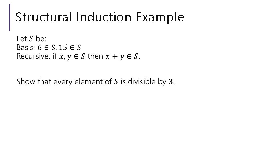 Structural Induction Example 