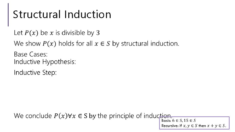 Structural Induction 