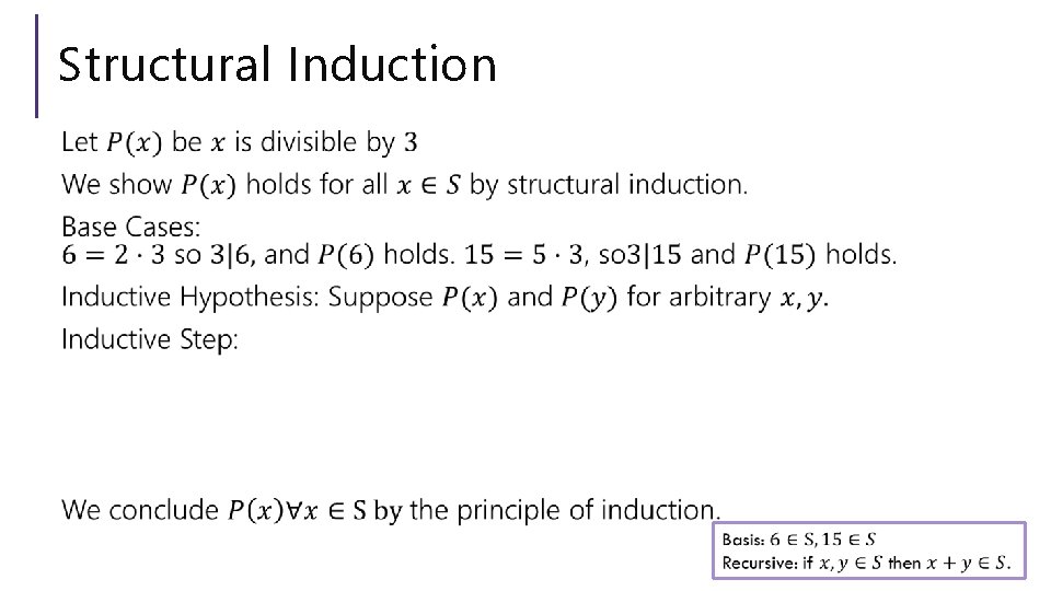 Structural Induction 
