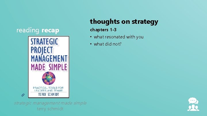 reading recap thoughts on strategy chapters 1 -3 • what resonated with you •