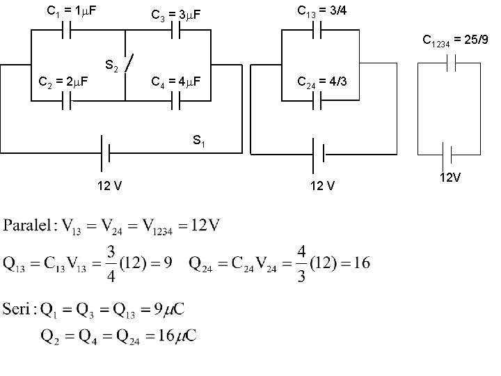 C 1 = 1 F C 3 = 3 F C 13 = 3/4