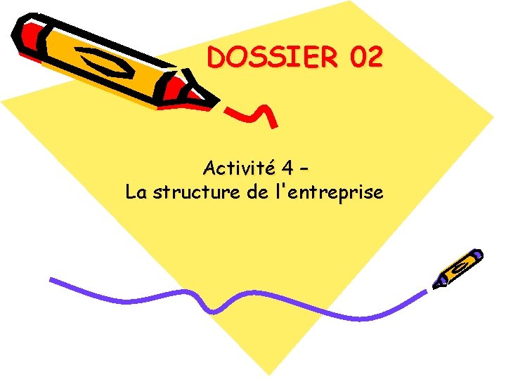 DOSSIER 02 Activité 4 – La structure de l'entreprise 