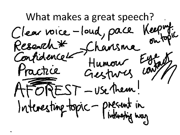 What makes a great speech? 