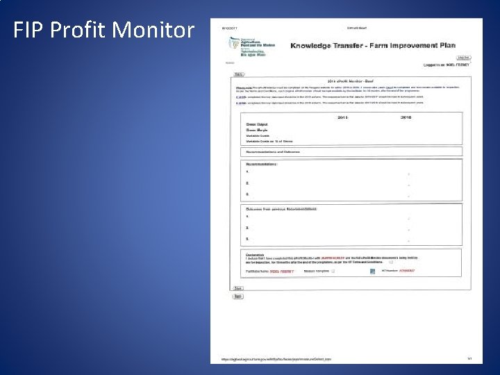 FIP Profit Monitor 