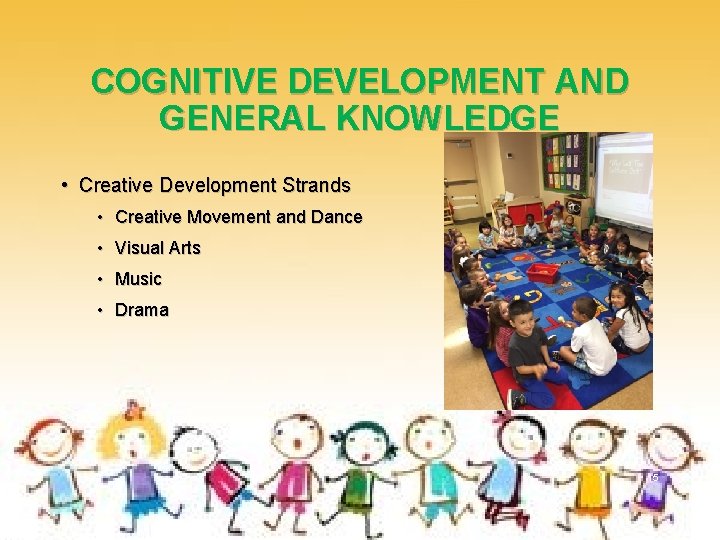 COGNITIVE DEVELOPMENT AND GENERAL KNOWLEDGE • Creative Development Strands • Creative Movement and Dance
