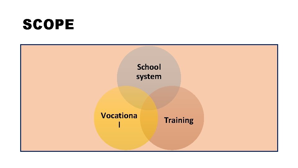 SCOPE School system Vocationa l Training 
