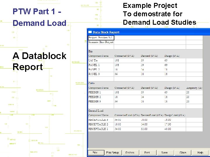 PTW Part 1 Demand Load A Datablock Report Example Project To demostrate for Demand