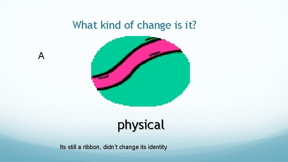 What kind of change is it? A physical Its still a ribbon, didn’t change