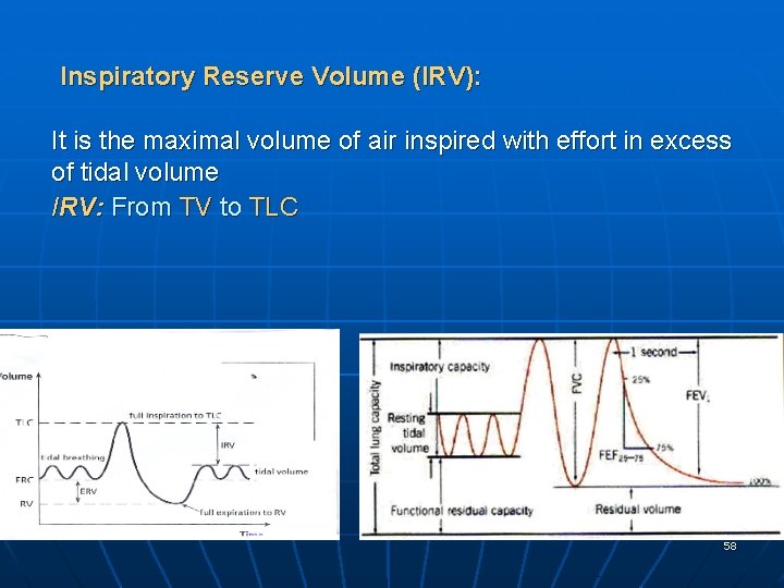 Inspiratory Reserve Volume (IRV): It is the maximal volume of air inspired with effort