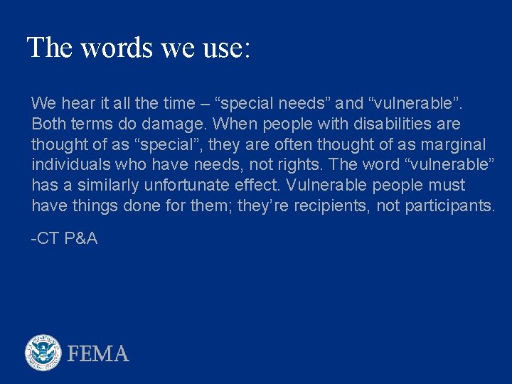 The words we use: We hear it all the time – “special needs” and