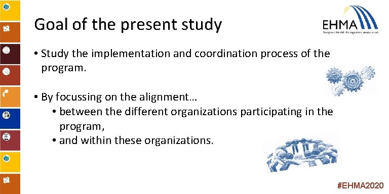 Goal of the present study • Study the implementation and coordination process of the