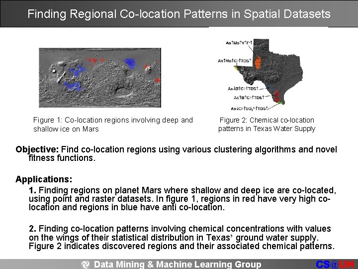 Finding Regional Co-location Patterns in Spatial Datasets Figure 1: Co-location regions involving deep and