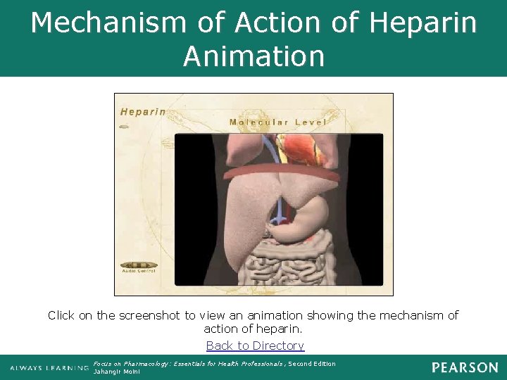 Mechanism of Action of Heparin Animation Click on the screenshot to view an animation