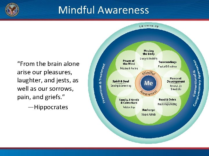 Mindful Awareness “From the brain alone arise our pleasures, laughter, and jests, as well