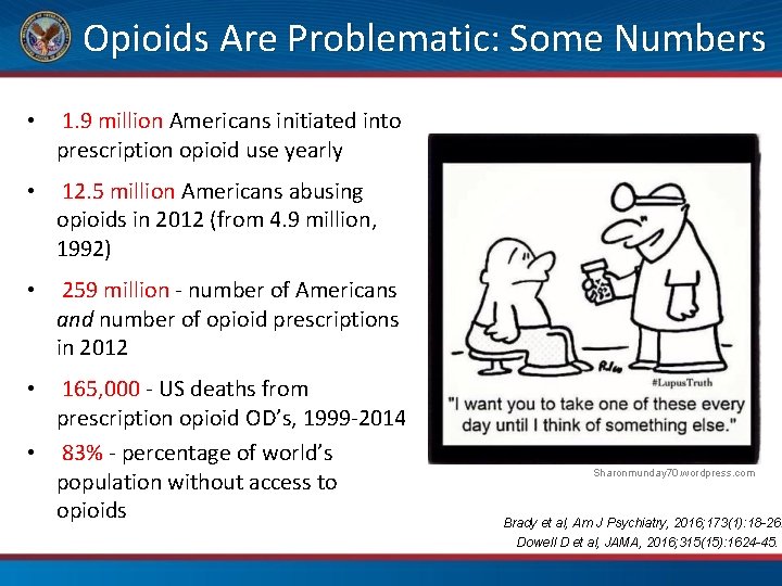 Opioids Are Problematic: Some Numbers • 1. 9 million Americans initiated into prescription opioid