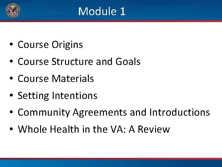 Module 1 • Course Origins • Course Structure and Goals • Course Materials •