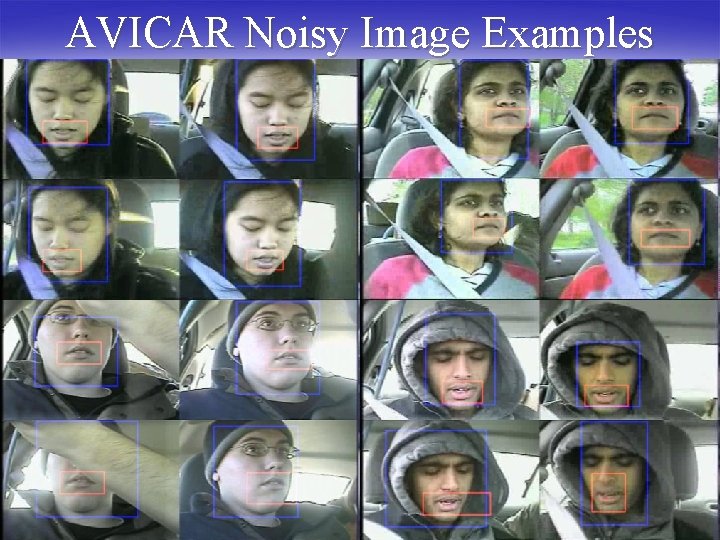 AVICAR Noisy Image Examples 