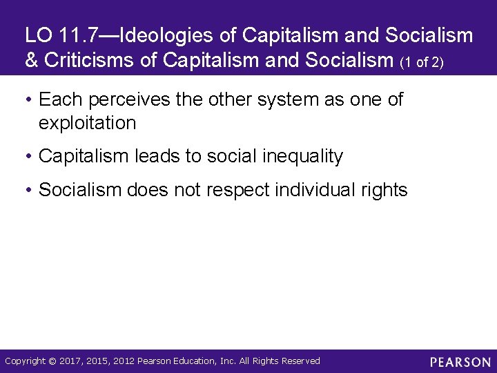 LO 11. 7—Ideologies of Capitalism and Socialism & Criticisms of Capitalism and Socialism (1