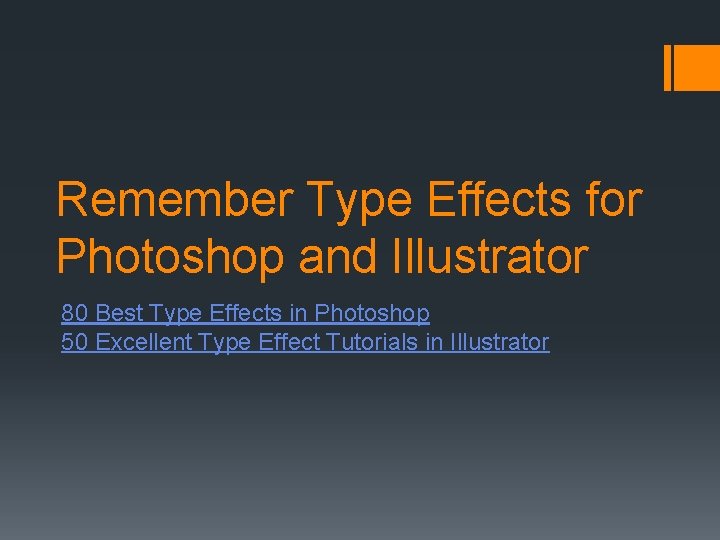 Remember Type Effects for Photoshop and Illustrator 80 Best Type Effects in Photoshop 50