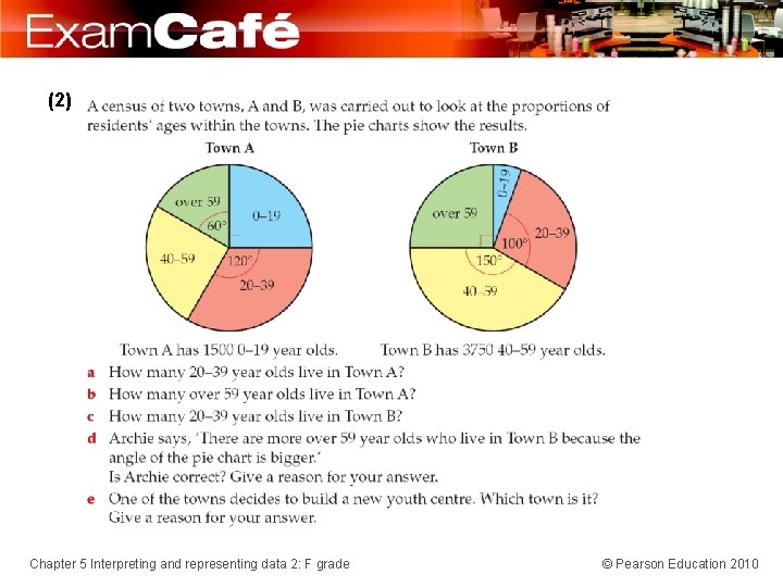 (2) Chapter 5 Interpreting and representing data 2: F grade © Pearson Education 2010