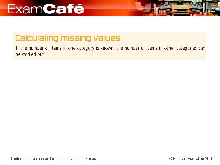 Chapter 5 Interpreting and representing data 2: F grade © Pearson Education 2010 