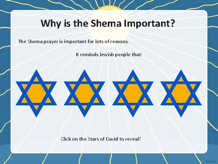 Why is the Shema Important? The Shema prayer is important for lots of reasons.