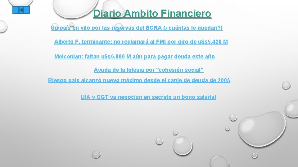 Diario Ambito Financiero Un país en vilo por las reservas del BCRA (¿cuántas le