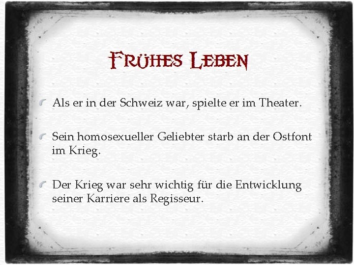 Als er in der Schweiz war, spielte er im Theater. Sein homosexueller Geliebter starb Als er in der Schweiz war, spielte er im Theater. Sein homosexueller Geliebter starb