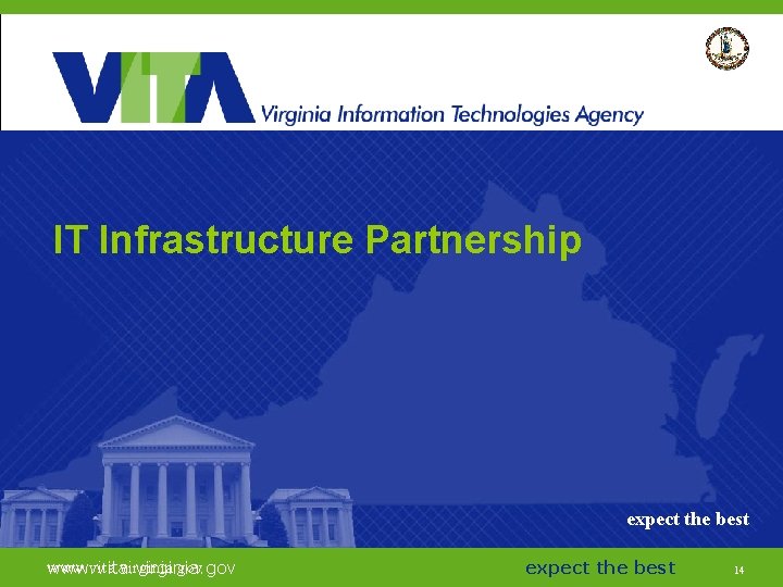 IT Infrastructure Partnership expect the best www. vita. virginia. gov expect the best 14