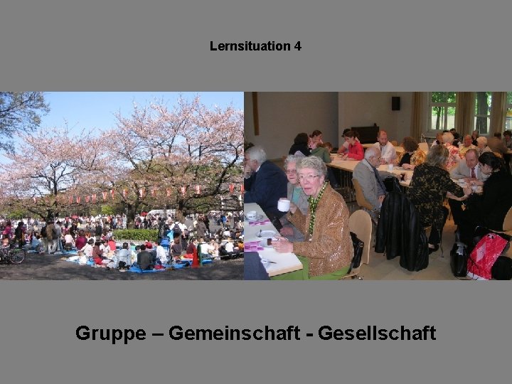 Lernsituation 4 Gruppe – Gemeinschaft - Gesellschaft 