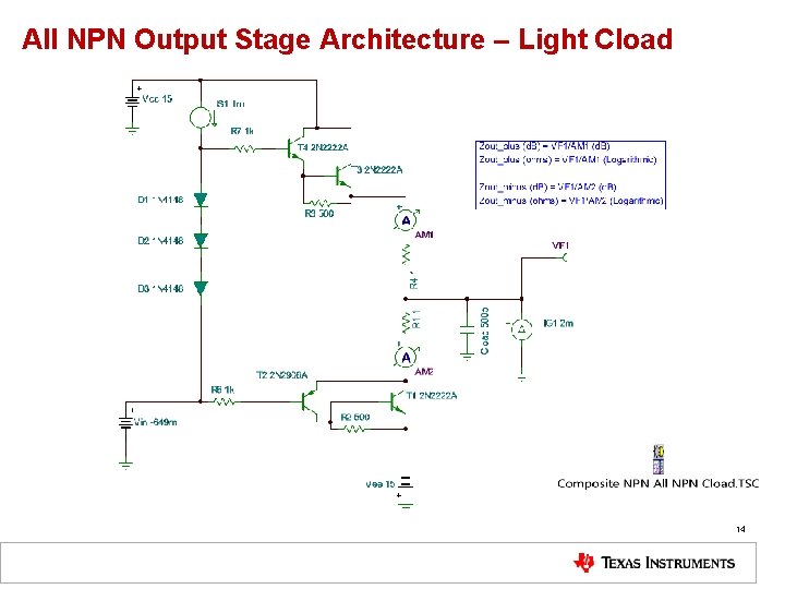 All NPN Output Stage Architecture – Light Cload 14 