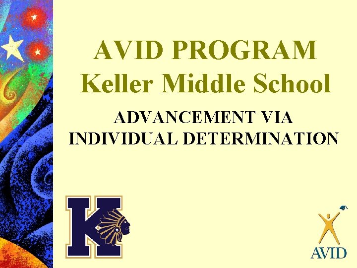 AVID PROGRAM Keller Middle School ADVANCEMENT VIA INDIVIDUAL DETERMINATION 