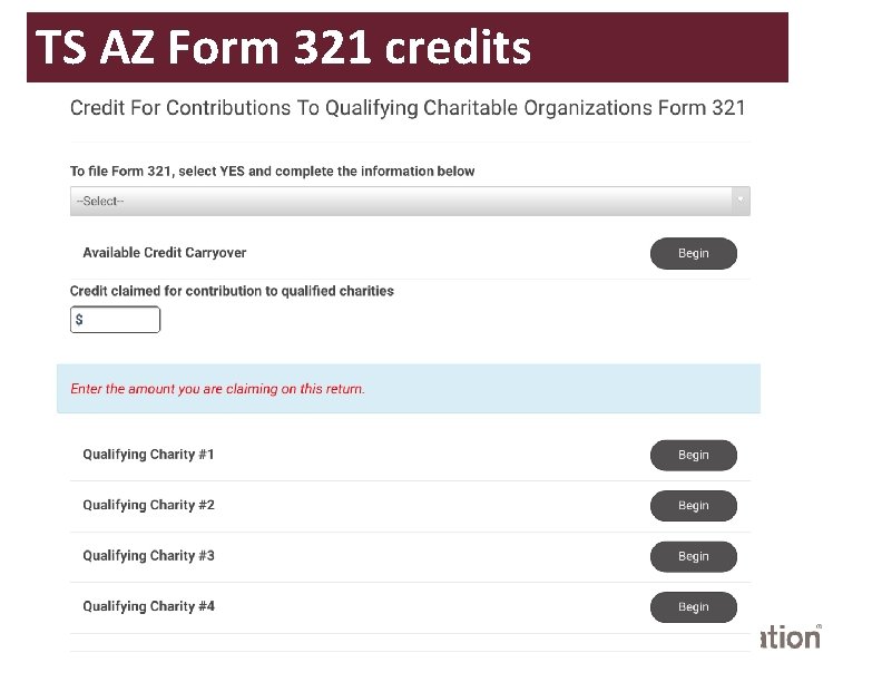 TS AZ Form 321 credits 46 