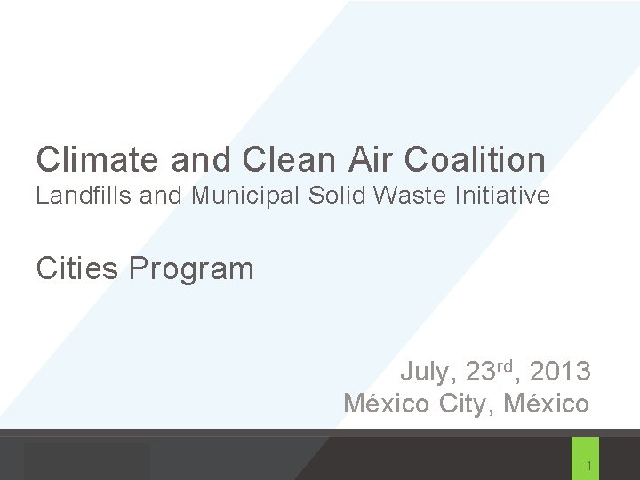 Climate And Clean Air Coalition Landfills And Municipal