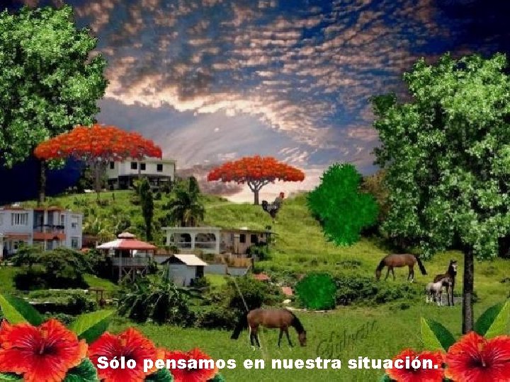 Sólo pensamos en nuestra situación. Sólo pensamos en nuestra situación.