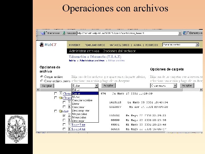 Operaciones con archivos 